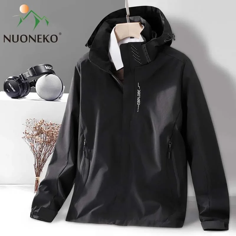 

NUONEKO Hiking Jackets Men Women Trekking Camping Climbing Outdoor Sports Waterproof Windbreakers Hunting Coats JN16