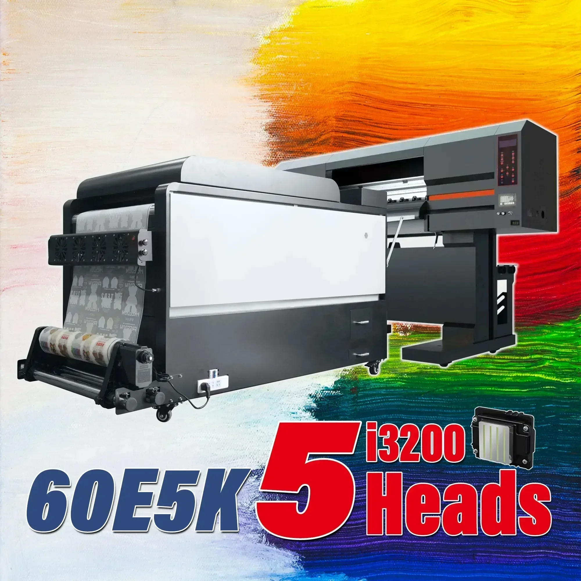 TIFFAN 60Cm A1 DTF Printer 4 or 5 Heads I3200 60 cm Imprimante DTF Heat Transfer PET Film Impresora DTF Printer