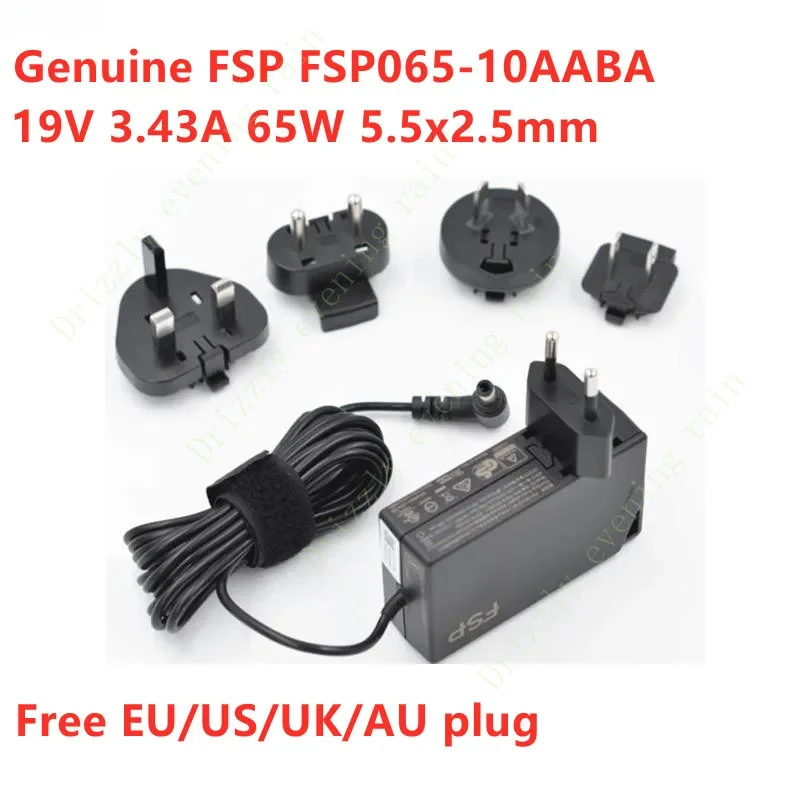 Genuine for FSP FSP065-10AABA 19v 3.43a 65W 5.5x2.5mm AC adapter for Intel NUC laptop power supply charger