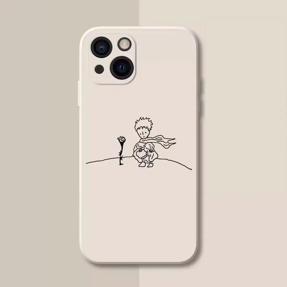 Cartoon The Little Prince Phone Case for IPhone 16 15 14 13 12 11 Pro Max Mini X XS 7 8 Plus Art Cases Soft Silicone Back Covers