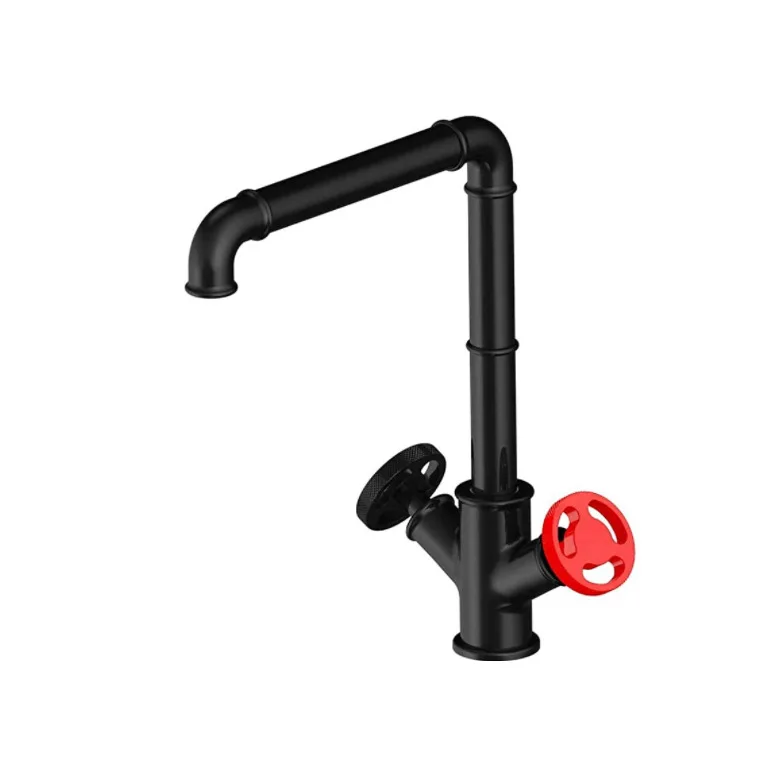 

Bathroom kitchen faucet hot and cold vegetable basin simple black