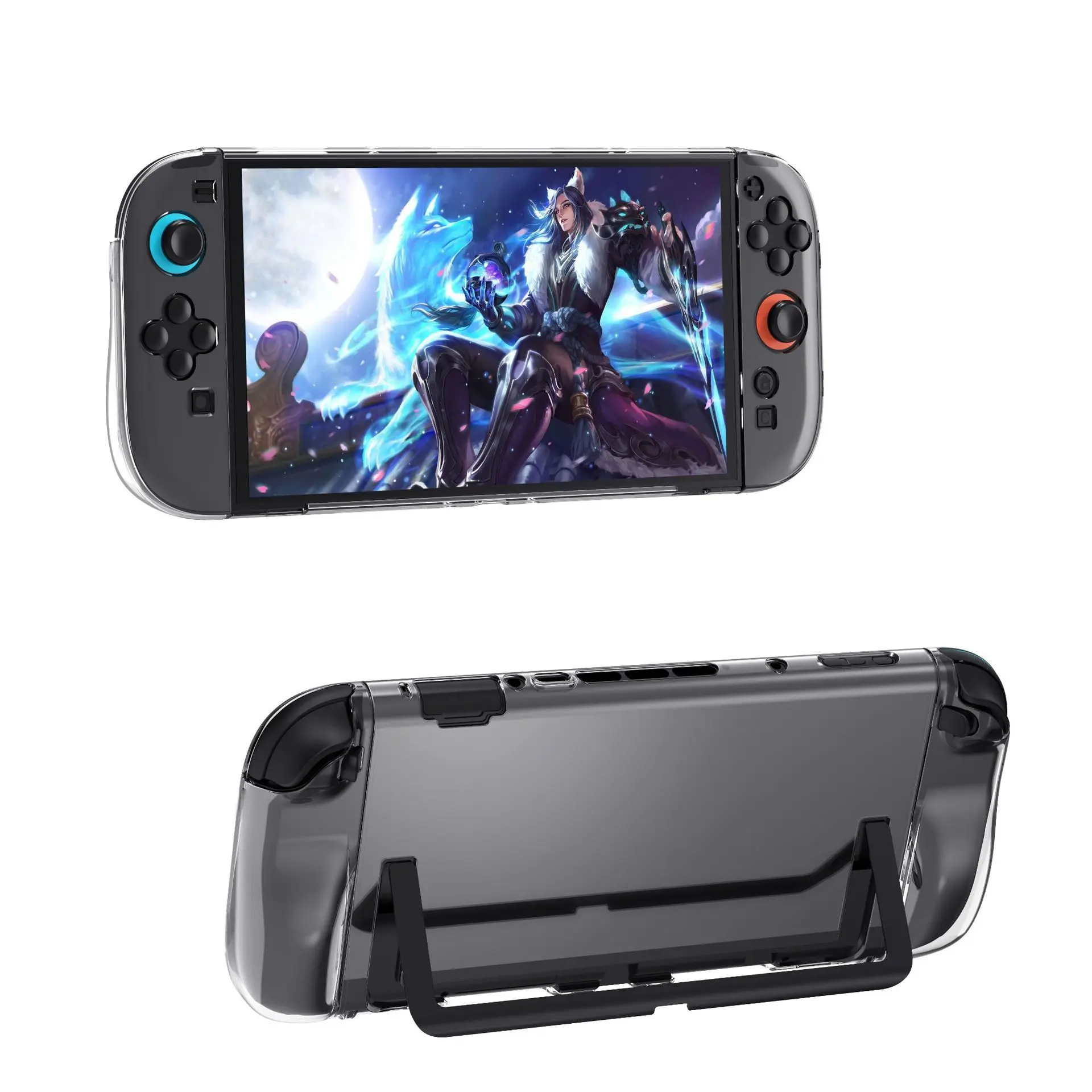 Custodia in cristallo trasparente per PC dockingabile per custodia protettiva per console di gioco Switch 2 per Nintendo Switch 2 TPU