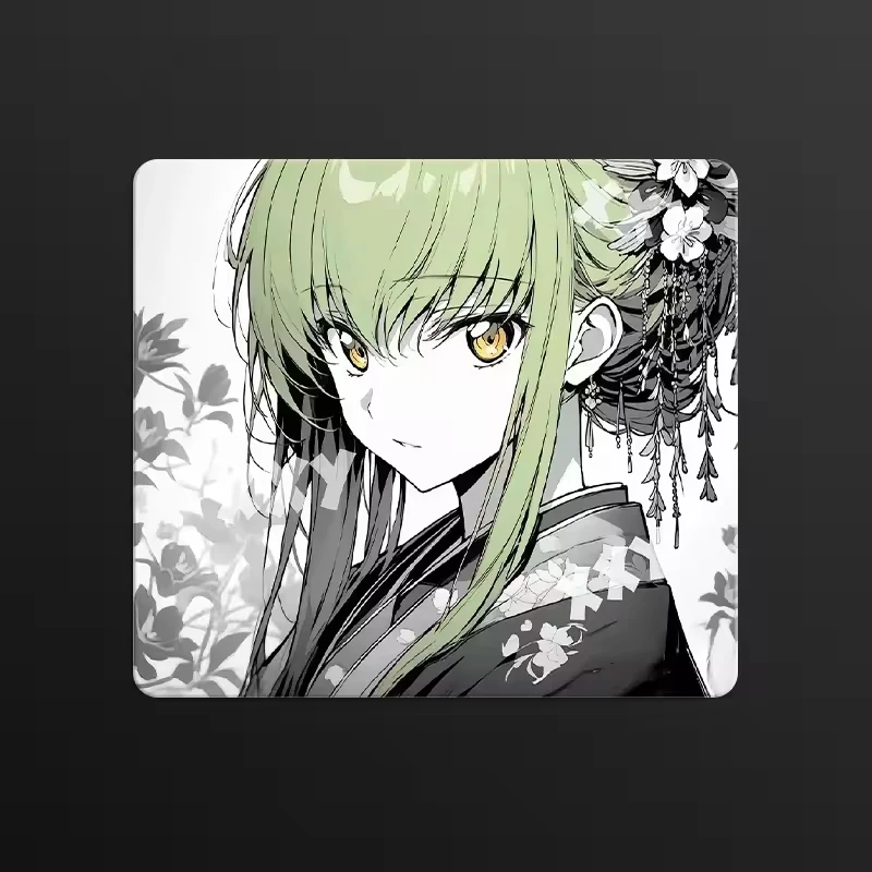 Ins لطيف أنيمي فتاة الزجاج ماوس الوسادة السلس متجمد سطح سطح المكتب حصيرة المقسى ترقية FPS مكتب الألعاب الملحقات ماوس #2