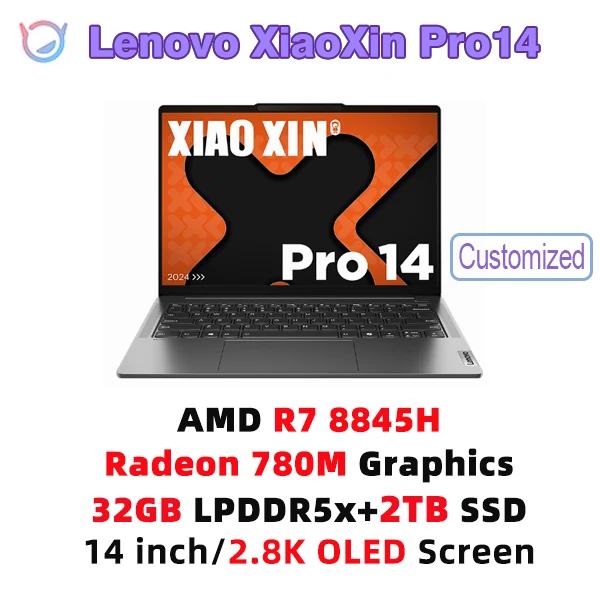 Lenovo Laptop 2024 Xiaoxin Pro 14 AMD R7 8845H 16/32GB 1T/2T SSD