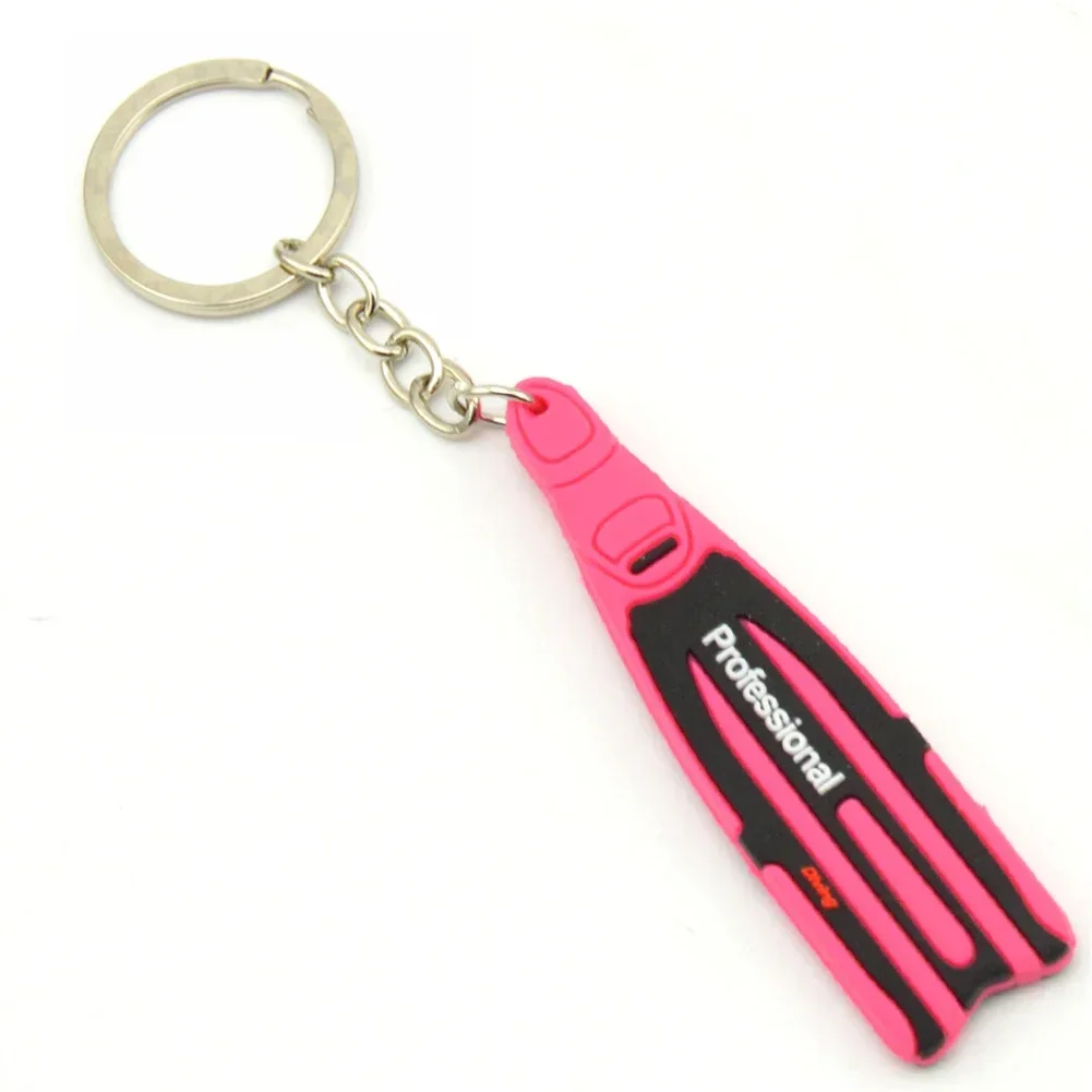 

Part Keychain Fin Key Flipper Diving Diving Gift Key Chains KeyChain Keyring Ocean Theme Professional Silicone And Steel Useful