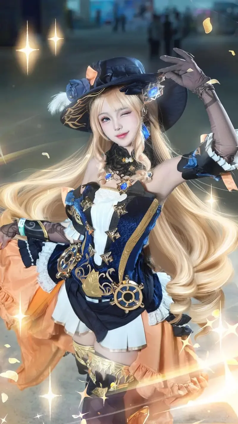 CosplayAnime Cosplay impact Navia cosplay dress uniform costume wig set Halloween party outfit for women dresses