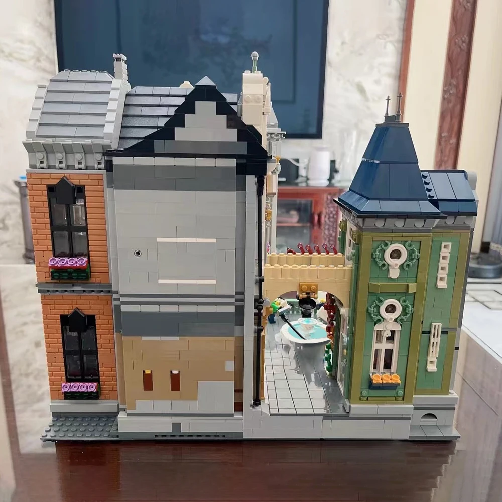 89112 Jiestar Creative Expert Moc Toys Store Afol Square City Street View Brick Modular House Building Blocks Model Toys 5290pcs