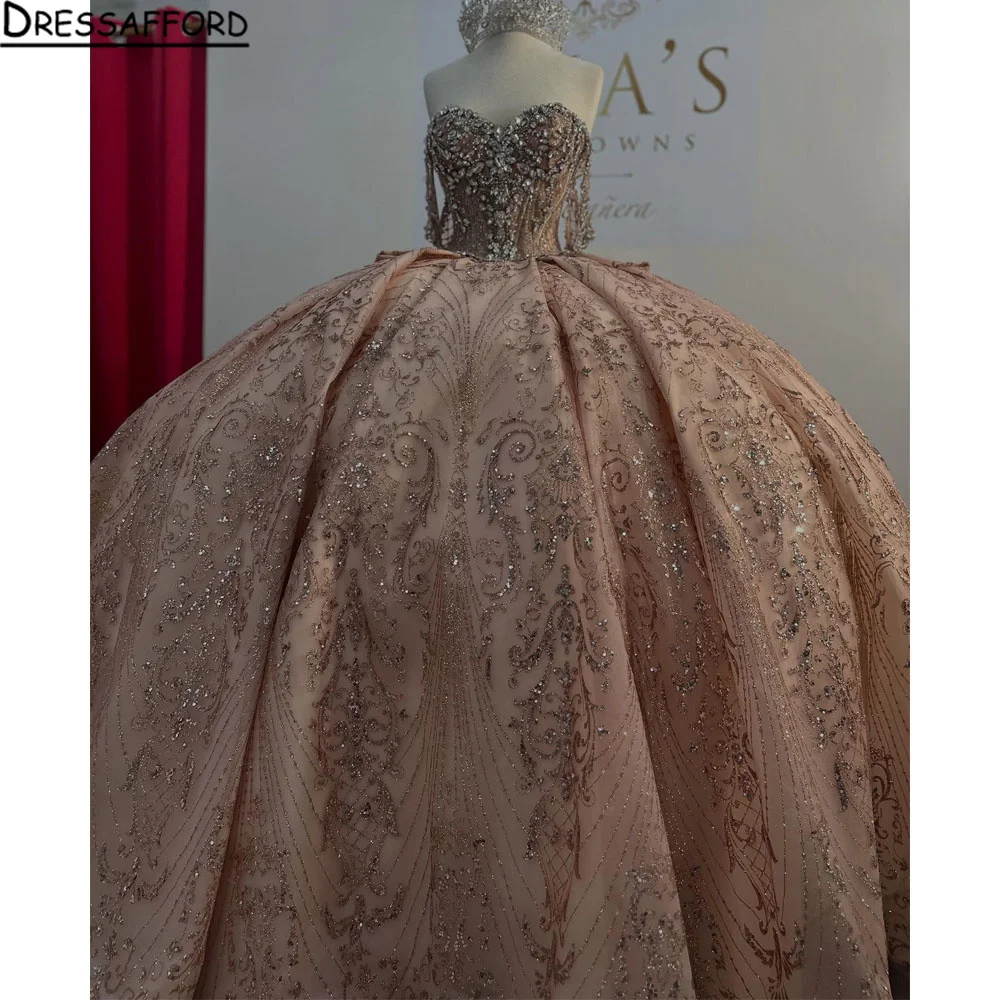 

Блестящие розовые платья Quinceanera, роскошные кружевные платья с цветочным принтом, Vestidos De 15, вечеринка по случаю дня рождения, выпускного вечера, принцессы