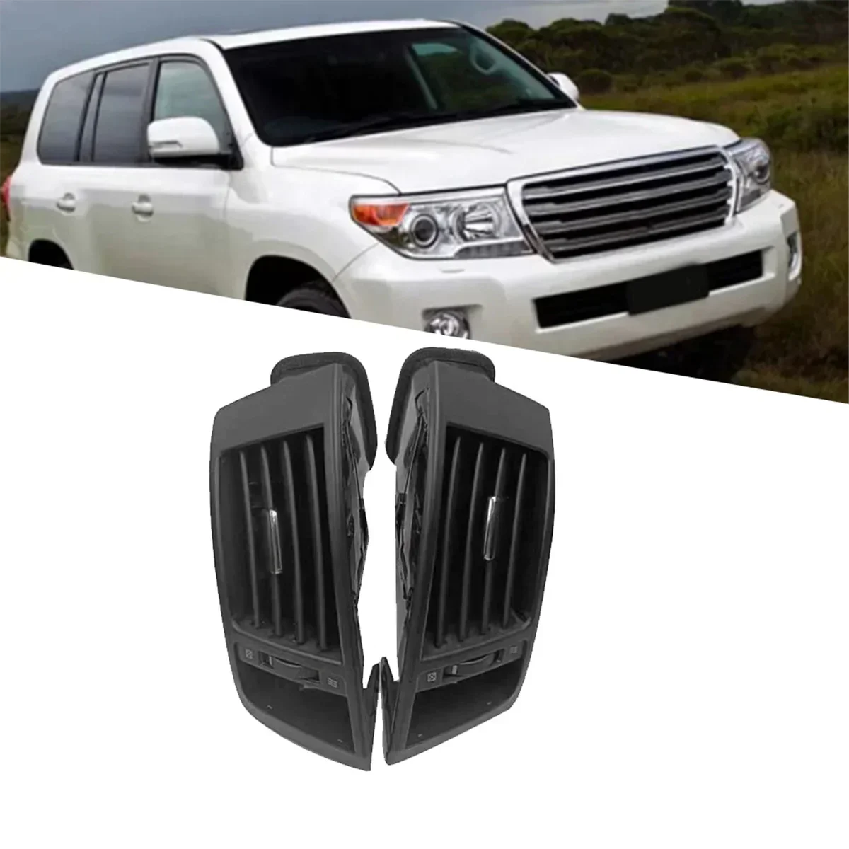 Suitable for Car Dashboard Middle A/C Air Conditioner Outlet Assembly for Toyota Land Cruiser LC200 2008-2013 Conditioning Vents