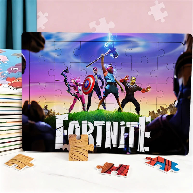 Cartoon Fortnites Puzzle 25 Pieces for Adults Educational Toys Gift Ideal for Living Room Bedroom Home Desk Decor Art Deco Style view 3