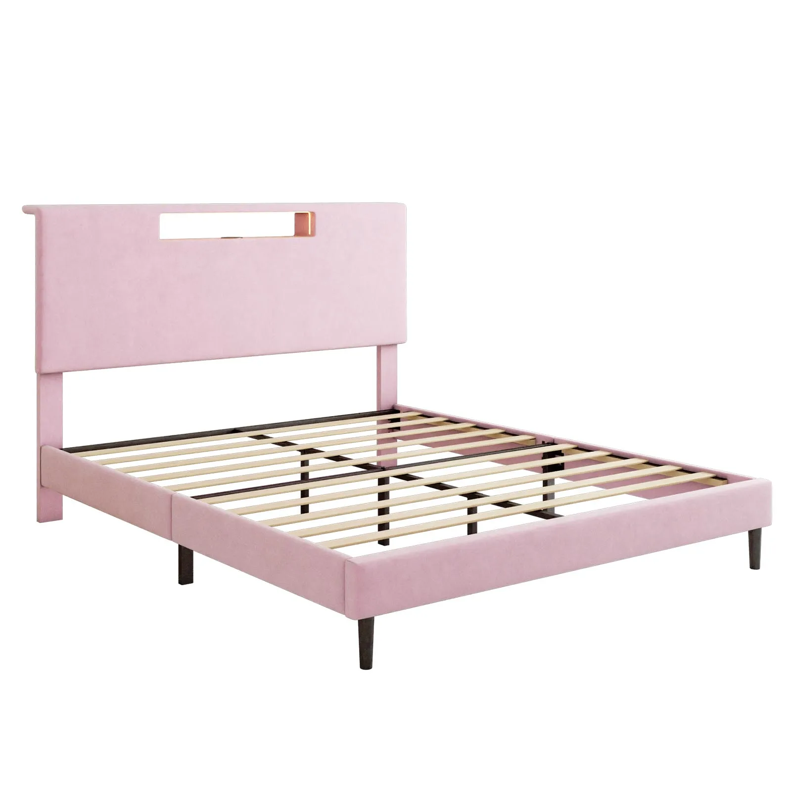 Pink Bed Frame With…