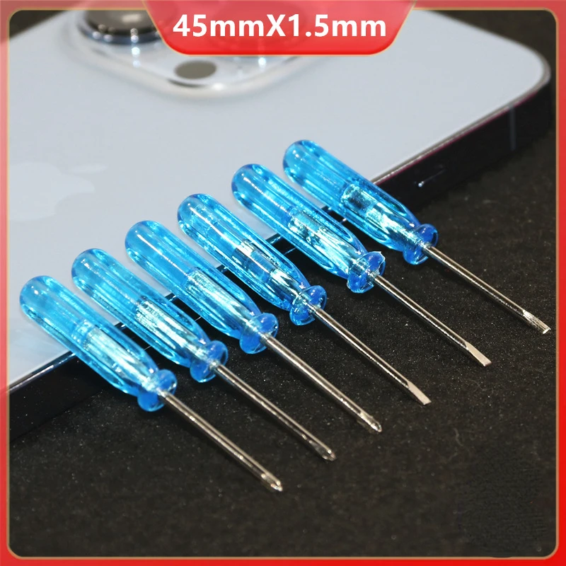 10pcs 1.5mm Mini Phillips Flat Head Screwdriver for Mobile Phone Laptop Repair Opening Tools Mini Small Screwdriver bit set