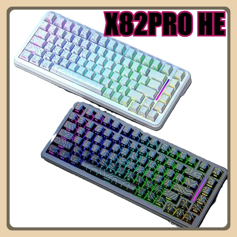

ATTACK SHARK X82PRO HE Three-Mode RGB Magnetic Axis Mechanical Keyboard 8KHz Adjustable Actuation 8K Wireless Bluetooth Keyboard