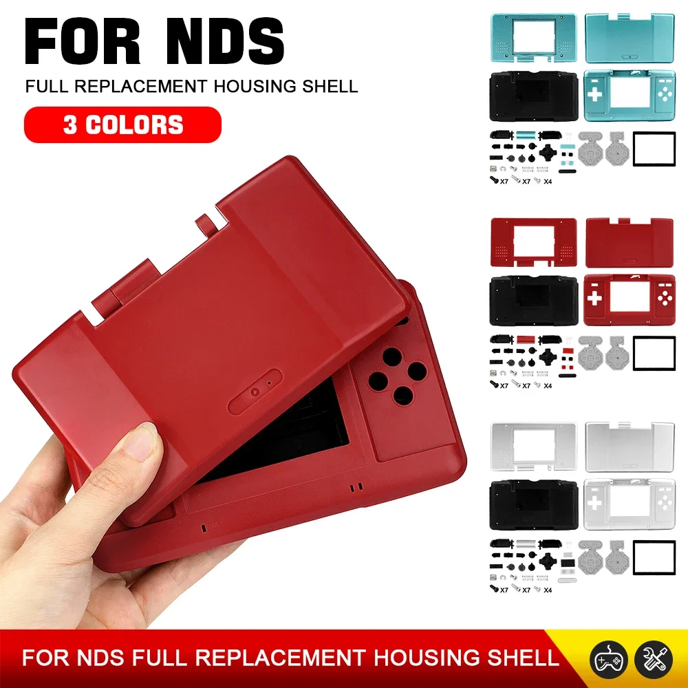 Red Silver Green For NDS Full Housing Shell Anti-Fall Housing Shell For NDS The First Generation Repair Kit Case w Buttons