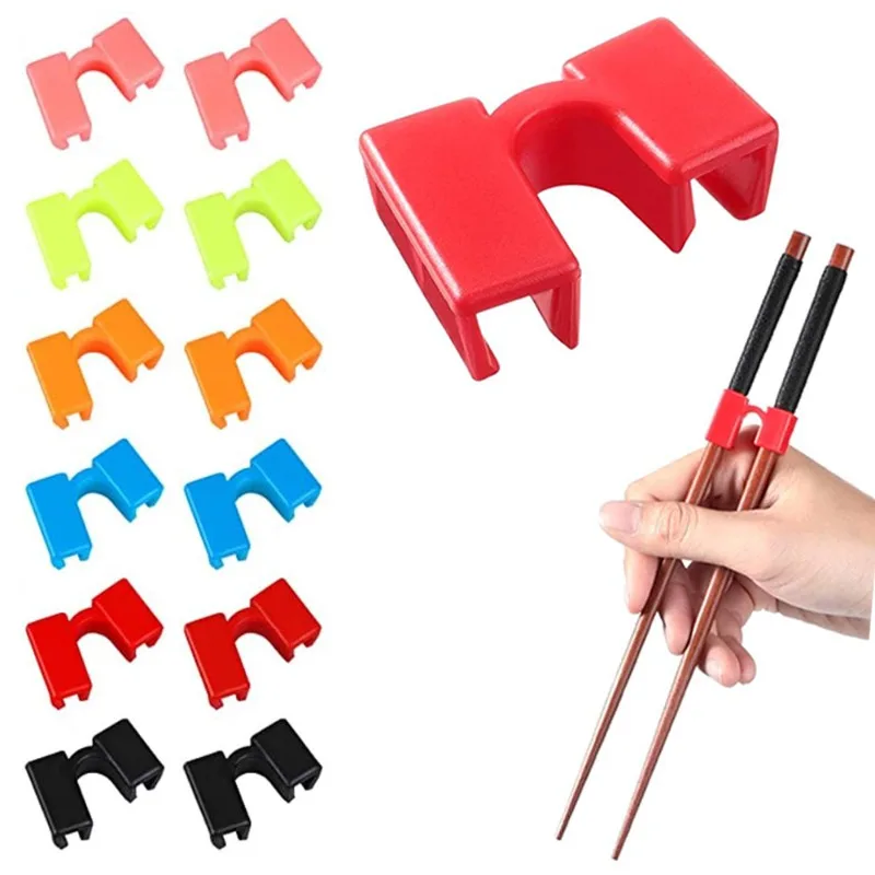 Use Chopsticks Aid PE Material Chopsticks Clip Reusable Training Chopsticks Hinge Connector Gadgets for Home Kitchen Gadgets