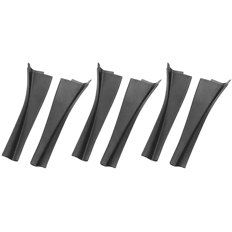 6X Capa de Acabamento Lateral do Limpador de Para-brisa Dianteiro do Carro, Defletor de Água, Placa de Cobertura Esquerda Direita, Compatível com Nissan Qashqai J10 2008-2015