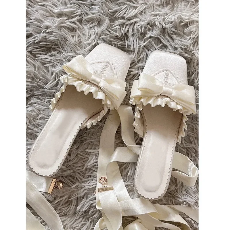 French Fairy Lace-Up Single Shoe Ballet Thick With Lolita Design Sense Of Minority Evening Gentle Evening Wind Pumps image 5