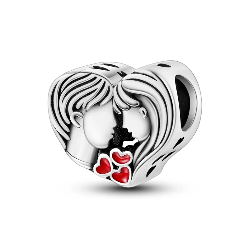 Valentine's Day Elements Couples Dangle Charm Beads for Bracelets