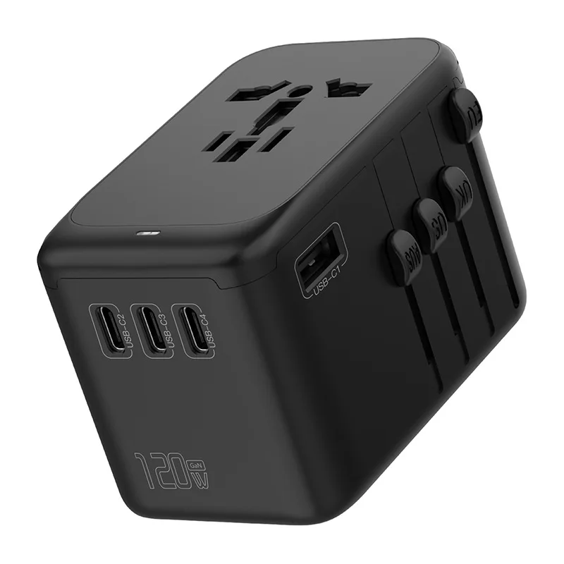 

Global Travel Adapter Conversion Socket 4 Type-c and USB Fast Charge 120W Gallium Nitride GaN Multifunctional Charger