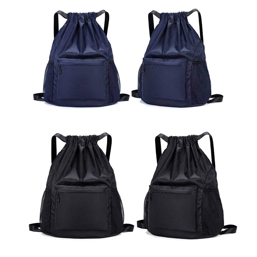 1 ชิ้นกระเป๋าเป้สะพายหลัง Drawstring, กันน้ํา Draw String Back Sack พร้อมกระเป๋าซิป, Gym Drawstring กระเป๋าว่ายน้ํากระเป๋าสําหรับชายหญิง
