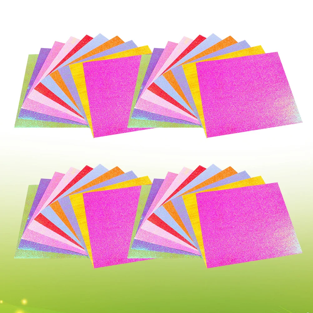 50 szt. Papieru Origami z Perłowym Brokatem, Iridescentny Papier Składany, 2 Rozmiary, 10 Kolorów, DIY Rękodzieło, Papierowe Żurawie, Róże