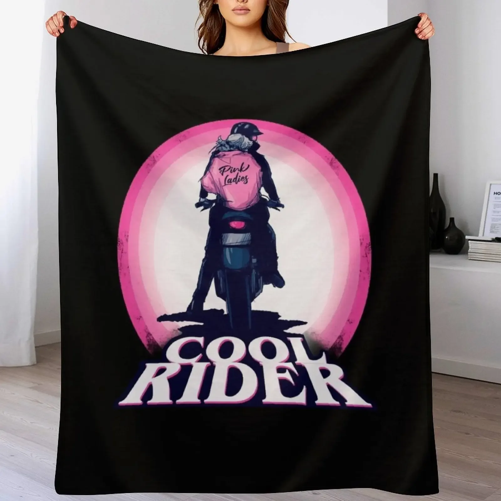 

Cool Rider Throw Blanket Travel Retros Bed Fashionable Bed linens Blankets