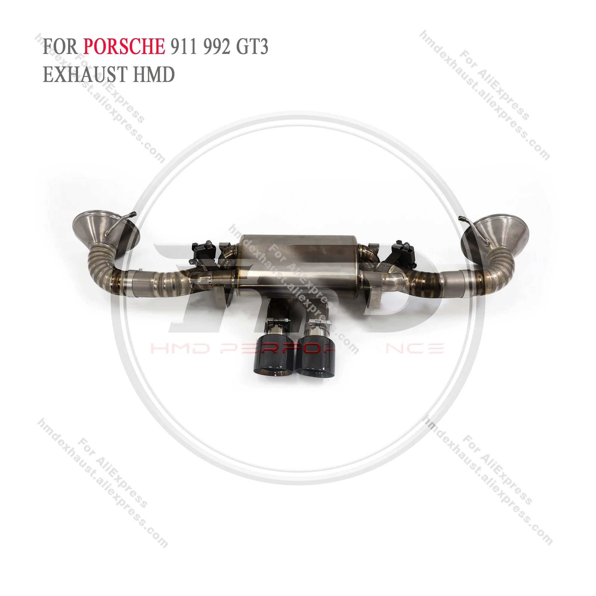 HMD Catback for Porsche 911 992 GT3 4.0T Exhaust System Titanium Alloy Performance Muffler Valve Pipe Car Accessories