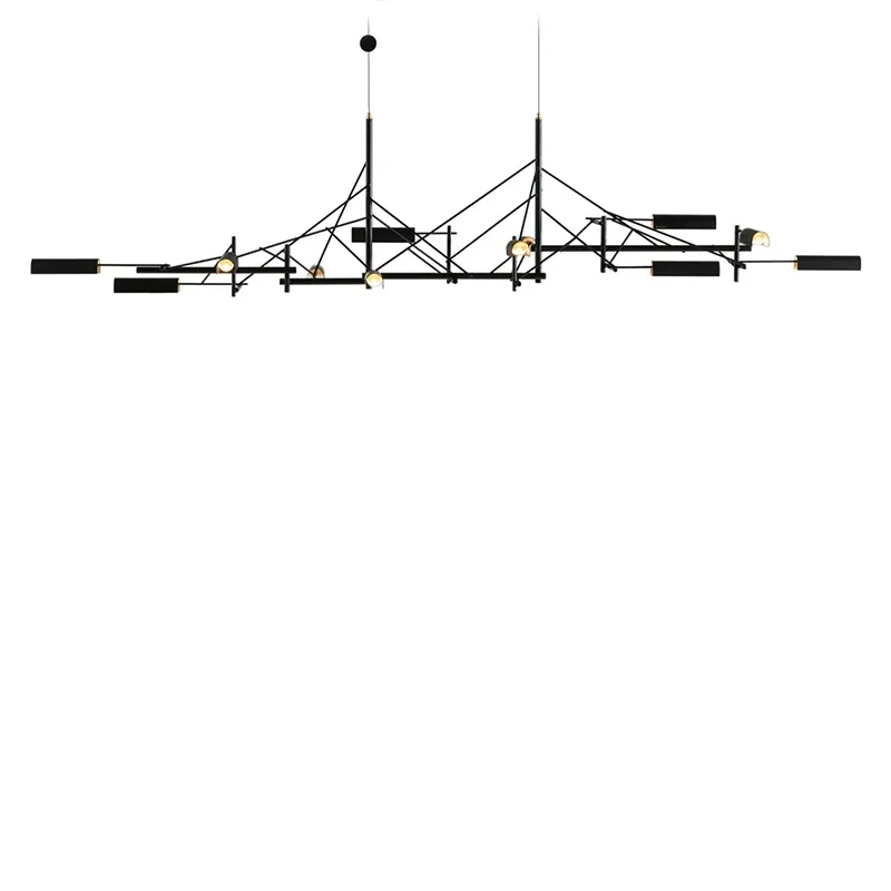 Nordic restaurant chandelier post-modern minimalist art designer creative bar lamp duplex villa dining room light