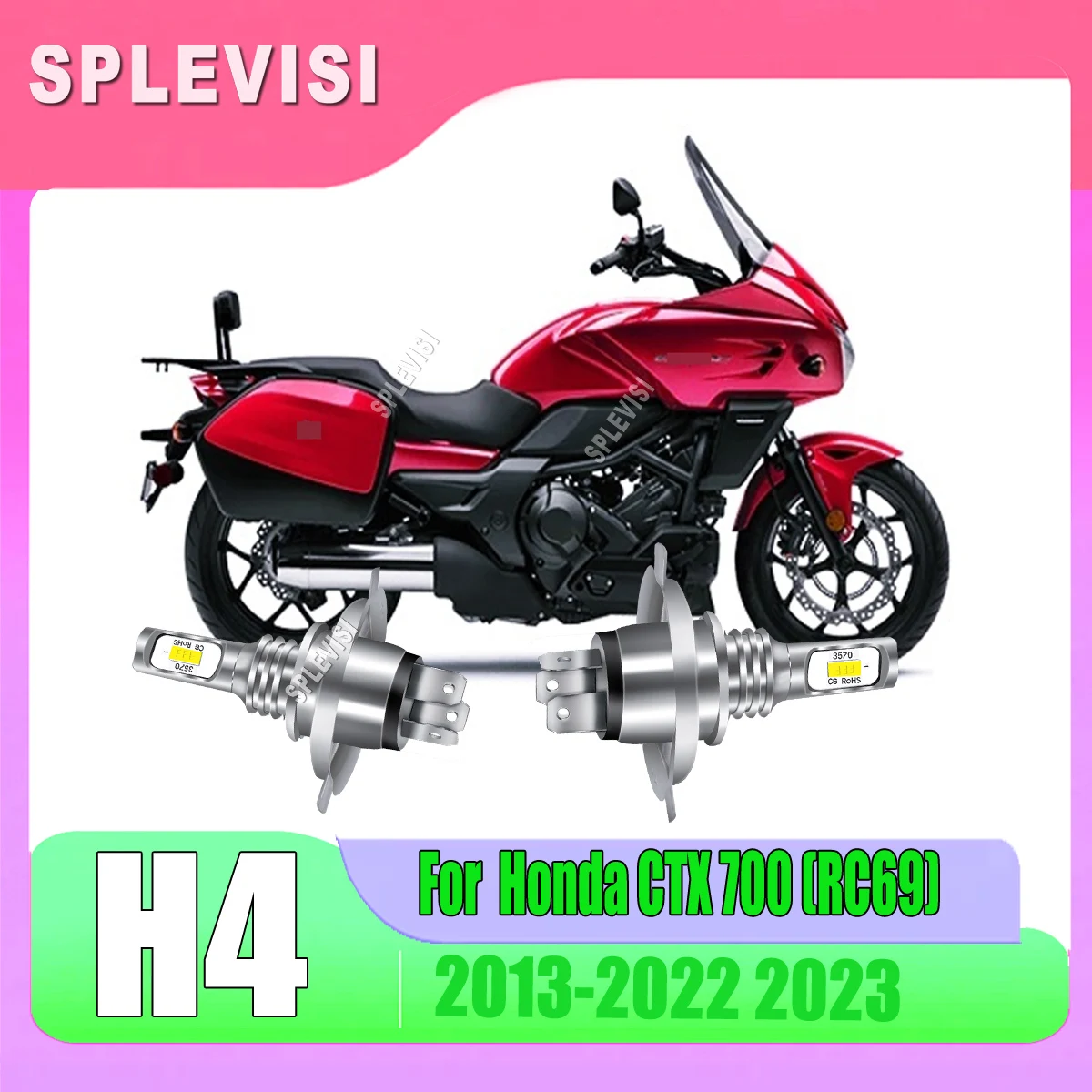 

perfect beam design of the h4 9003 led headlight bulbs hi/lo beam For Honda CTX 700 (RC69) 2013 2014 2015 2016 2017 2018-2023