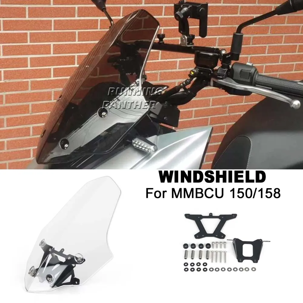 

Motorcycle Windshield Windshield Windshield Sunvisor Transparent/Grey Suitable for SYM MMBCU150 MMBCU158 MMBCU 150 158 150MMBCU