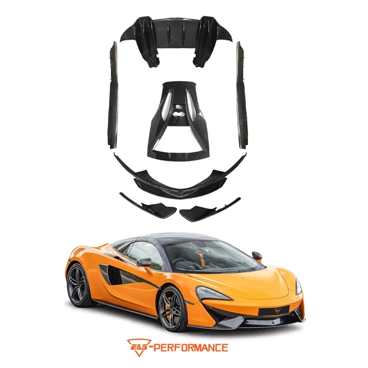 Body Kit For McLaren 570S 540C OEM Style Car Body Kit With Front Lip Side Skirts Rear Diffuser Rear Hood  Bodykit