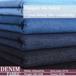 1/3/6M cotone Denim tessuto Jeans lavaggio panno giacca camicie vestito Denim spesso estate sottile fai da te tessuto fatto a mano Quilting cucito