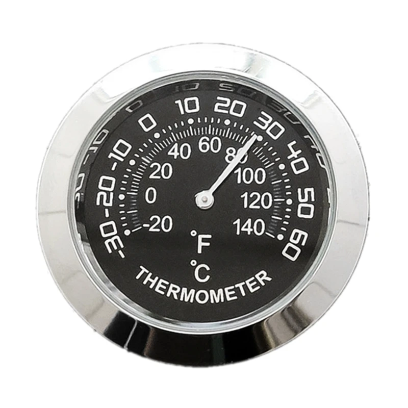 Auto Car Vehicle Thermometer/Hygrometer Clock Mini Small  Dashboard Thermometer Car Cool Decoration Metal Alloy