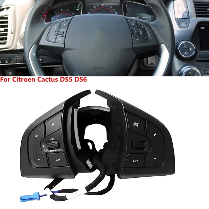 

Car Steering Wheel Cruise Switch Button Audio Volume Control Switch Buttons For Citroen Cactus DS5 DS6