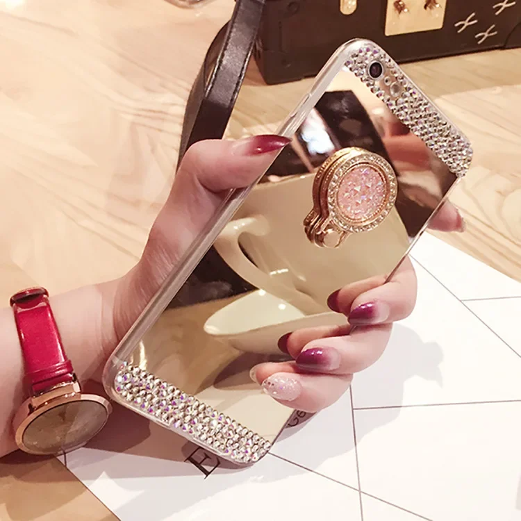 Luxury Diamond Case For Huawei P50 P40 P30 Pro Lite Mate 40 30 Honor X7 X8 X9 70 50 60 30i Nova 5T Glitter Soft TPU Mirror Cover