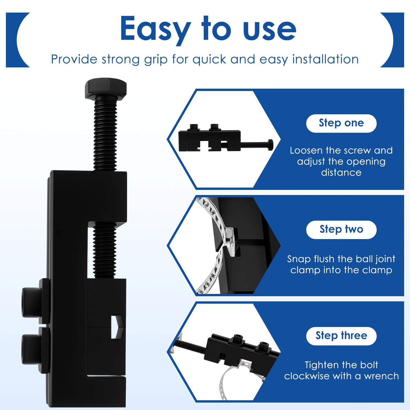 Drive Shaft Boot Clamping Tool Steel Ball Cage Clamp Locking Tool Precise Efficient Ball Lock Fastening Device for Car Accessory