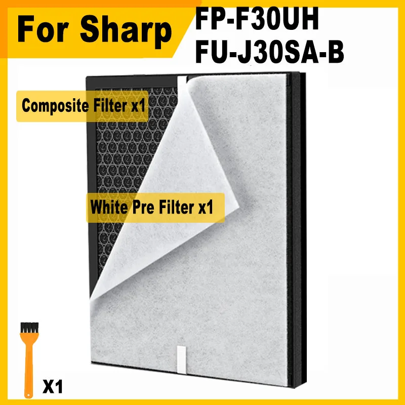

Сменный композитный угольный фильтр HEPA 2 в 1, FPF30UH для очистителя воздуха Sharp FP-F30UH FU-J30SA-B
