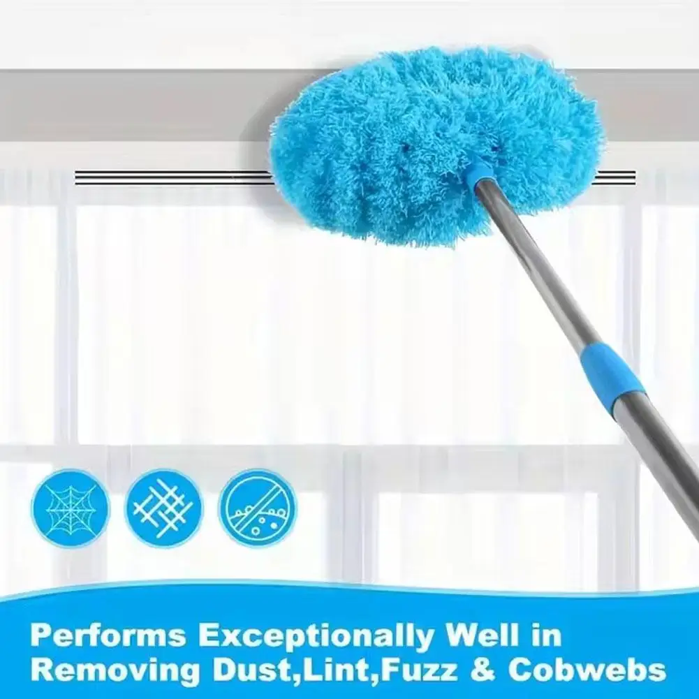 Ceiling Fan Cleaner Duster With Extension Pole - Microfiber Cleaning Tool Extended Long Handle For High Ceiling O0o0