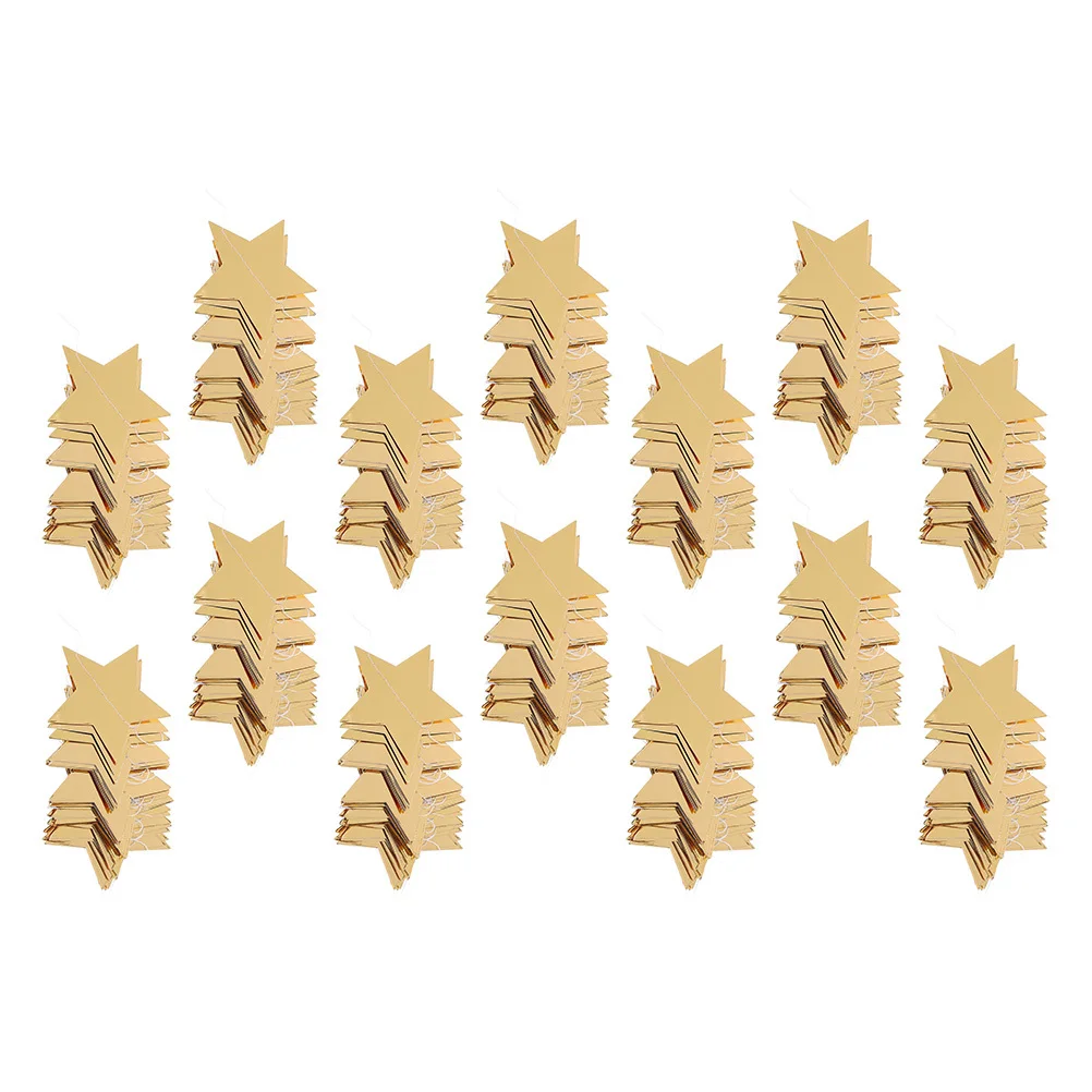

14Pcs Double Garland Paper Hanging Glitter Party Bunting Banner Wedding Birthday Baby Shower Star Garland Banner