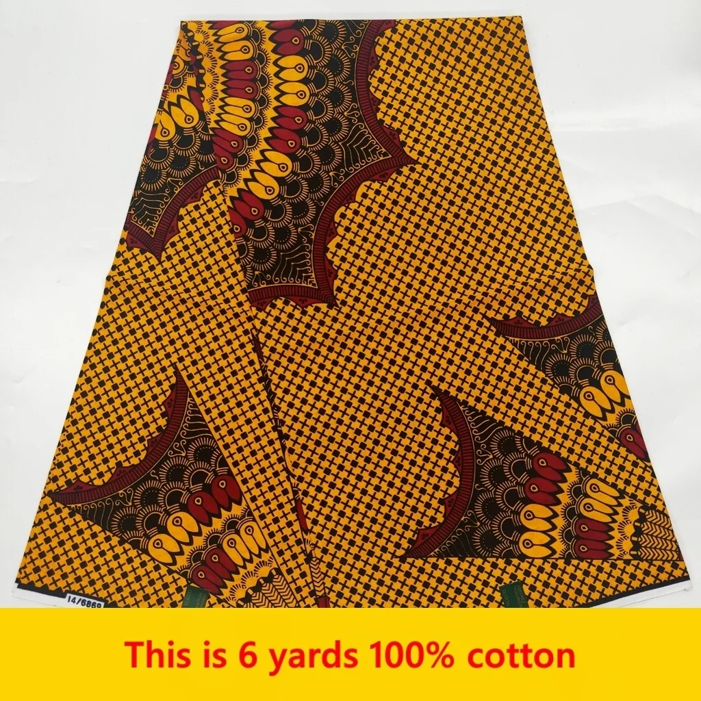 Ankara Fabric African Real Wax Print Cotton 100% New Design 2024 Tissus Wax Africain Patchwork Fabric For Dress 6yard Sales Now