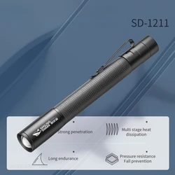 SMILING SHARK Mini Flashlight Strong Light Multifunctional Portable Work Lighting Light Pocket Waterproof Pen Torch Light