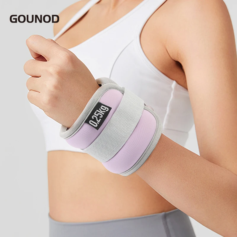 1PC/2pc GOUNOD 가중 발목 손목 스트랩 발목 무게 손목 무게 철 모래 채워진 최적의 훈련 이상적인 피트니스 달리기