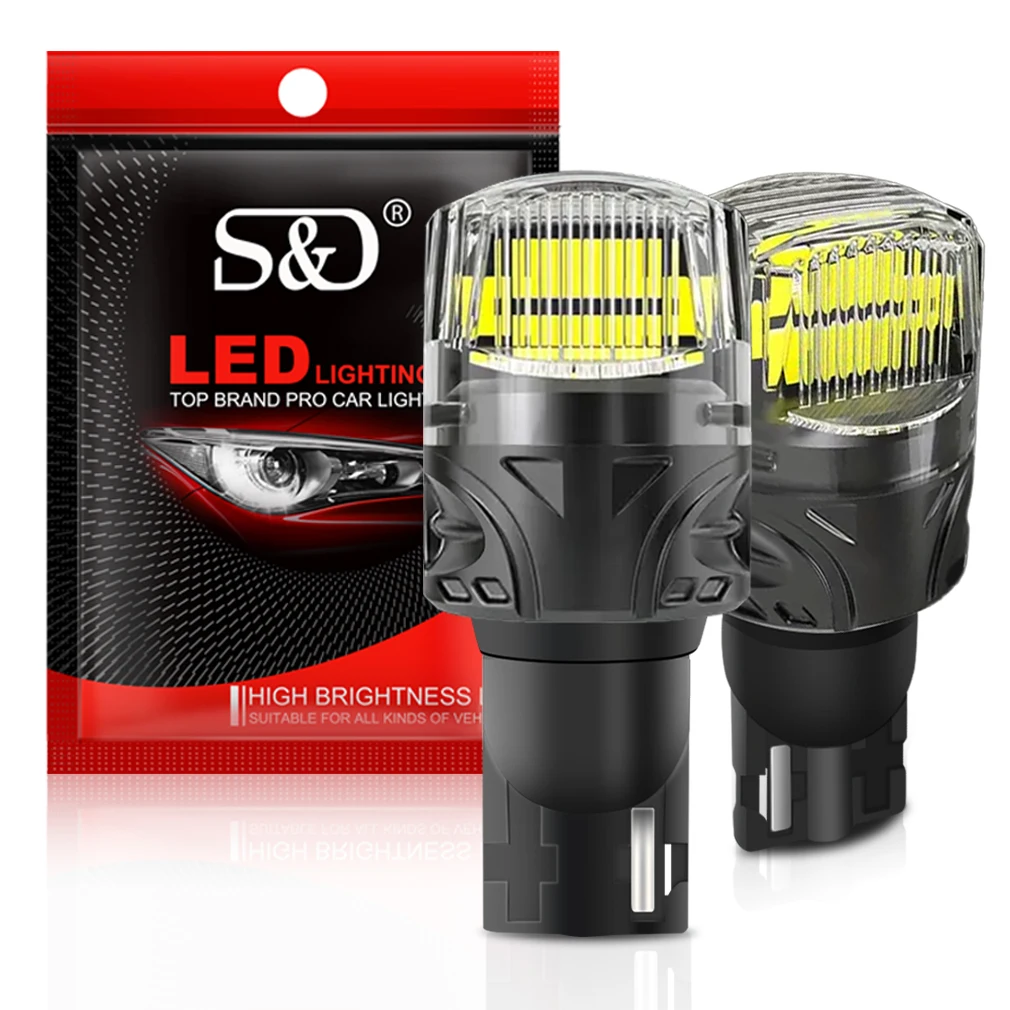 

2PCS W16W T15 LED Bulbs 4300LM 2835SMD Super Bright Canbus Car Light High Power Tail Signal Lamp Backup Reserve Lights 11-18V