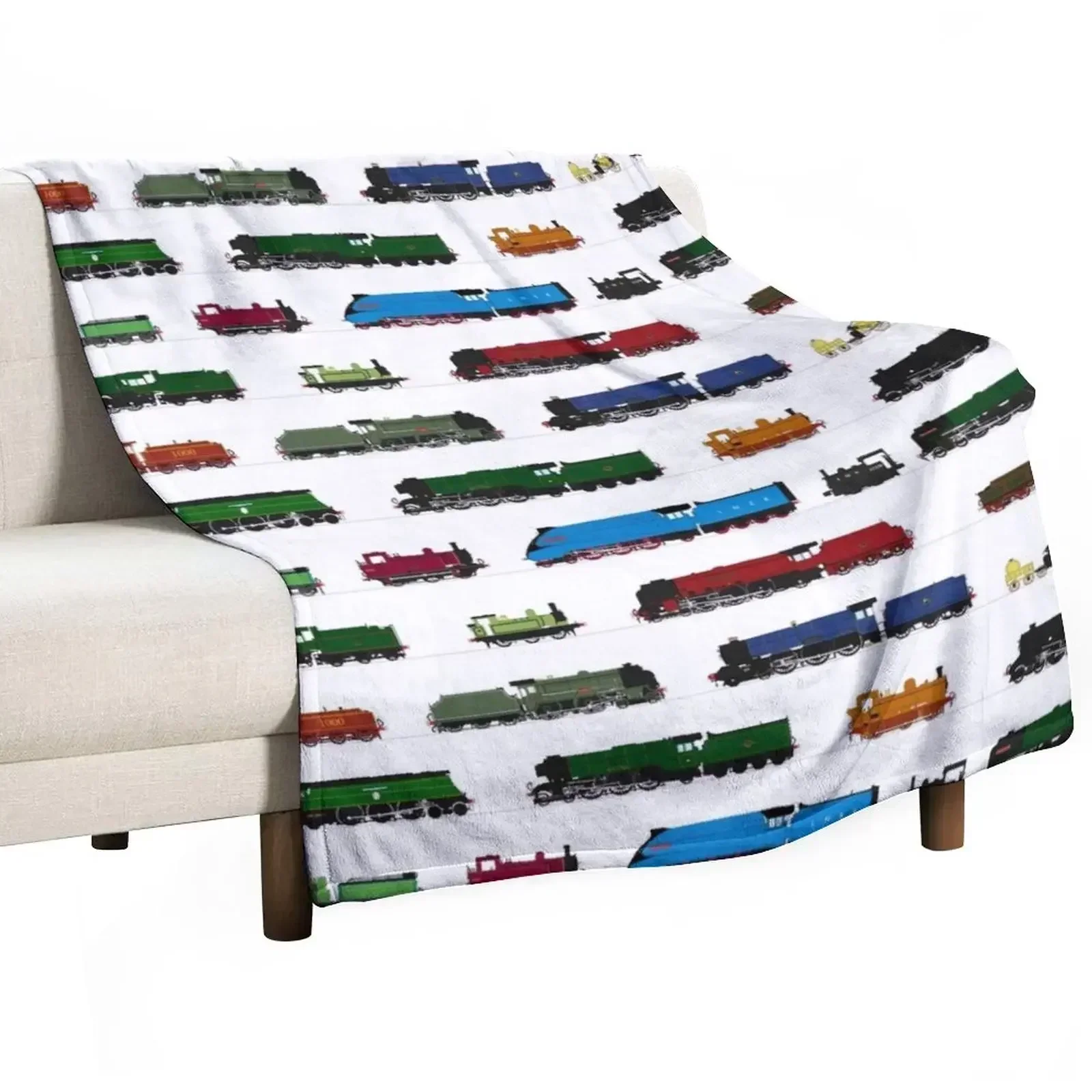 

Iconic British Steam Trains Throw Blanket cosplay anime blankets and throws christmas gifts Blankets