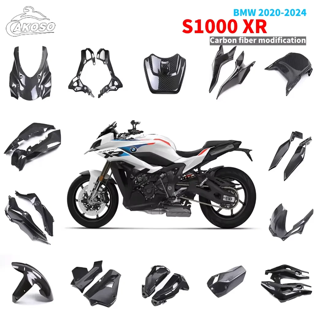 

Carbon Fiber Motorcycle Accessories for BMW S1000XR 2020-2024 Fender Fuel Tank Side Fairing Guard Panels Frame Cove