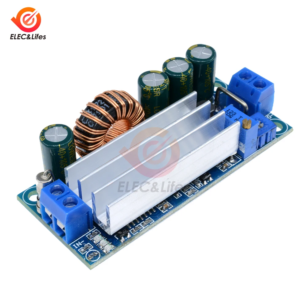 AT35 DC-DC 5-30V to 0.5-30V Power Step Up Down Converter Module 3A 35W Buck Boost Board Overcurrent Protection Power Supply