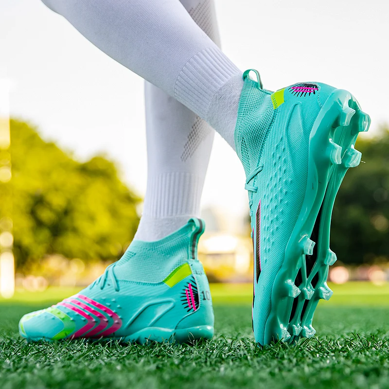 763G High Quality Ultralight Mens Soccer Shoes Non-Slip Turf Soccer Cleats TF/FG Training Football Sneaker Chuteira Campo 35-45