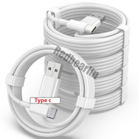 10-20PCs 1M Type c USB C Charger Cable For IPhone 15 16 Pro max Samsung S10 S20 S23 S24 Htc lg Android phone