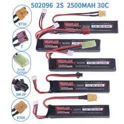 Akumulator Lipo 7.4v 2500mAh do pistoletu na wodę 2S 7.4V Akumulator do pistoletu Mini Airsoft BB Air Pistol Części do pistoletów elektrycznych