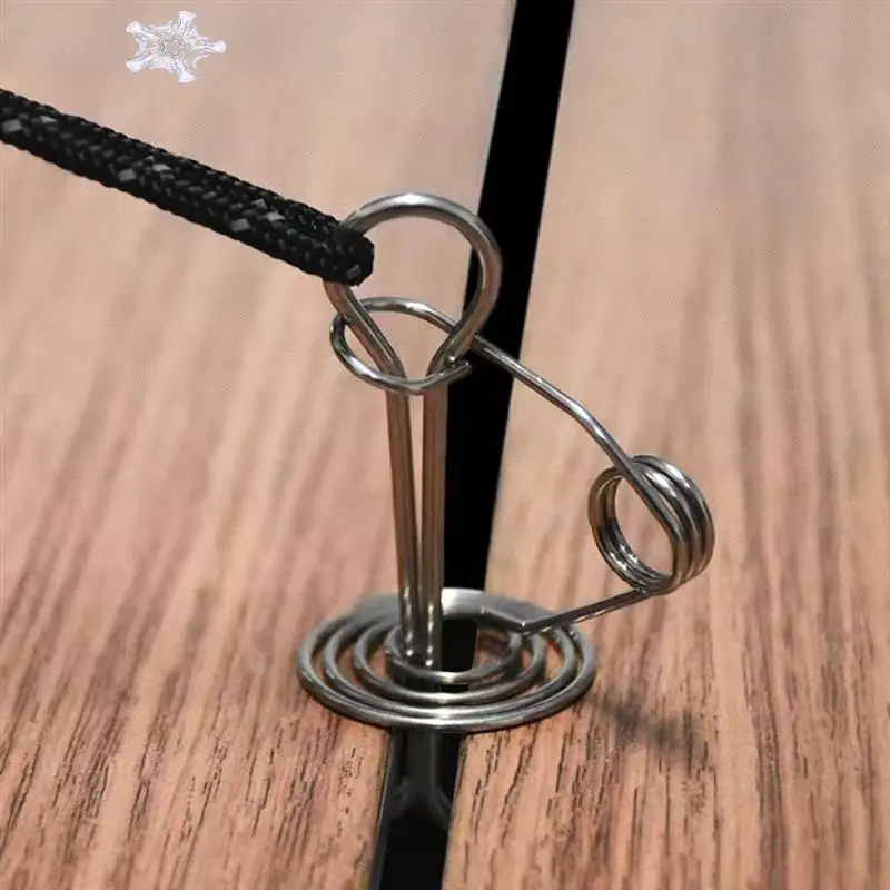 

Spring Deck Pegs Stainless Steel Windproof Retractable Awning Stake Hook Camping Tool